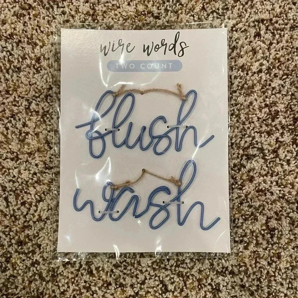 [Target] NWT Wire Words Flush and Wash Bathroom House Decor